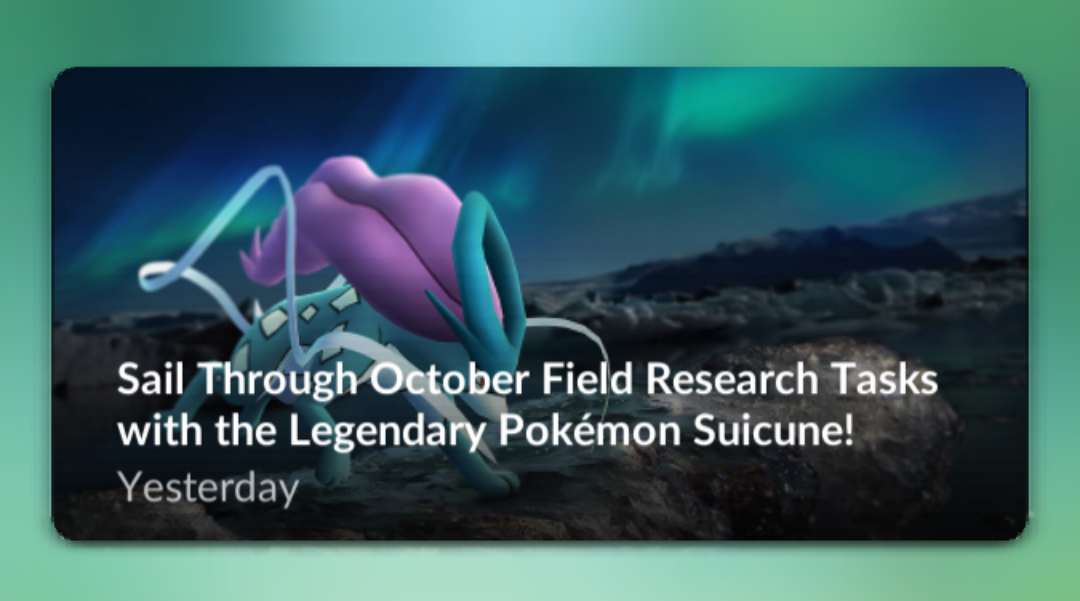 Suicune i research tasks fra 1/10